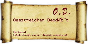 Oesztreicher Deodát névjegykártya
